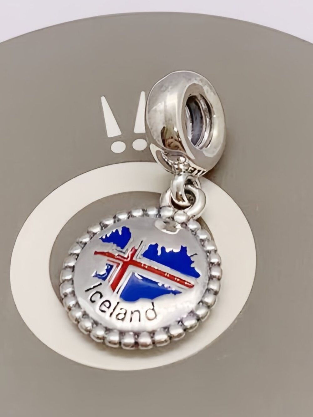 Pandora Iceland Flag Charm